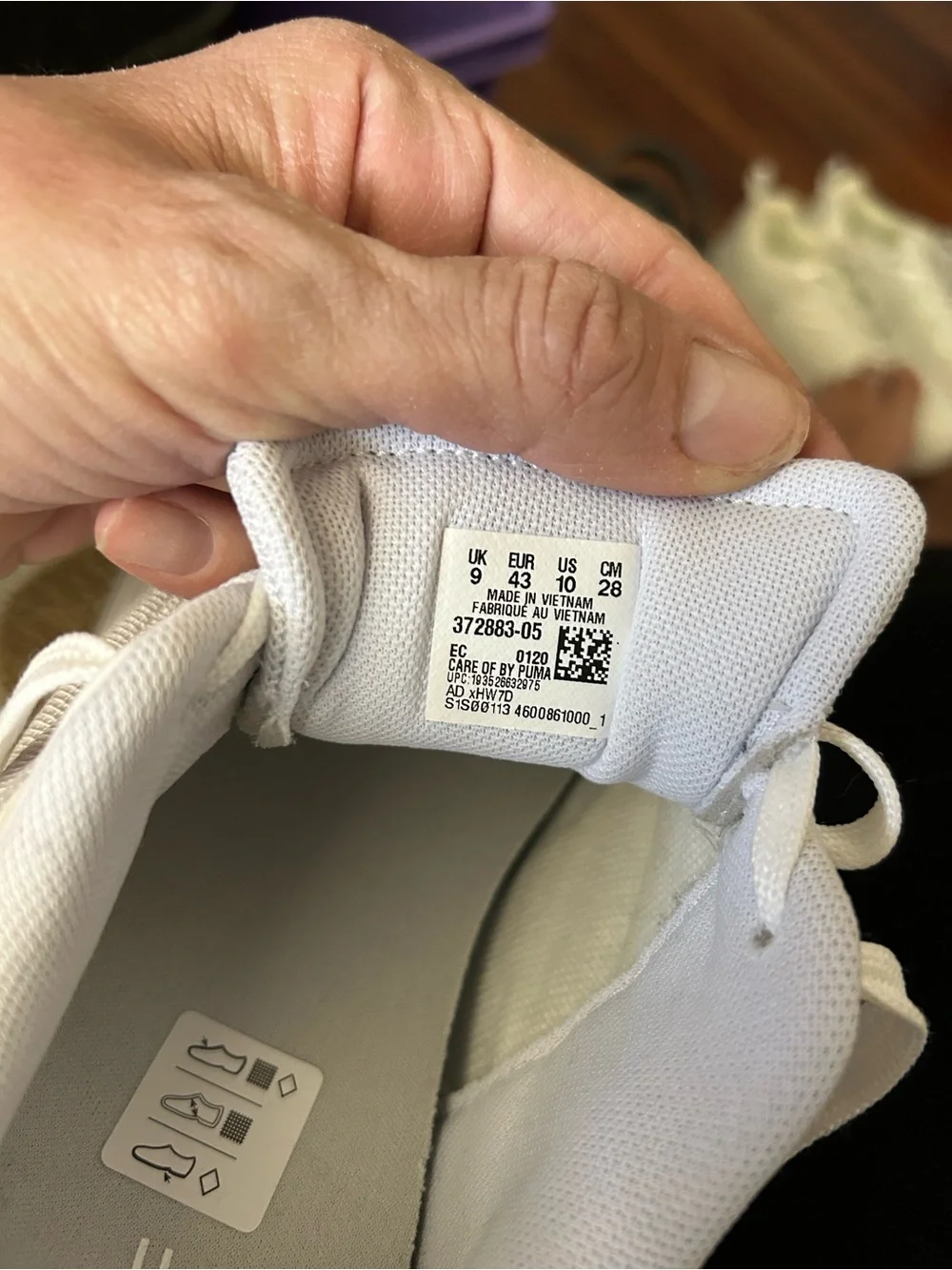 Men's White Athletic Mesh & Leather Sneakers